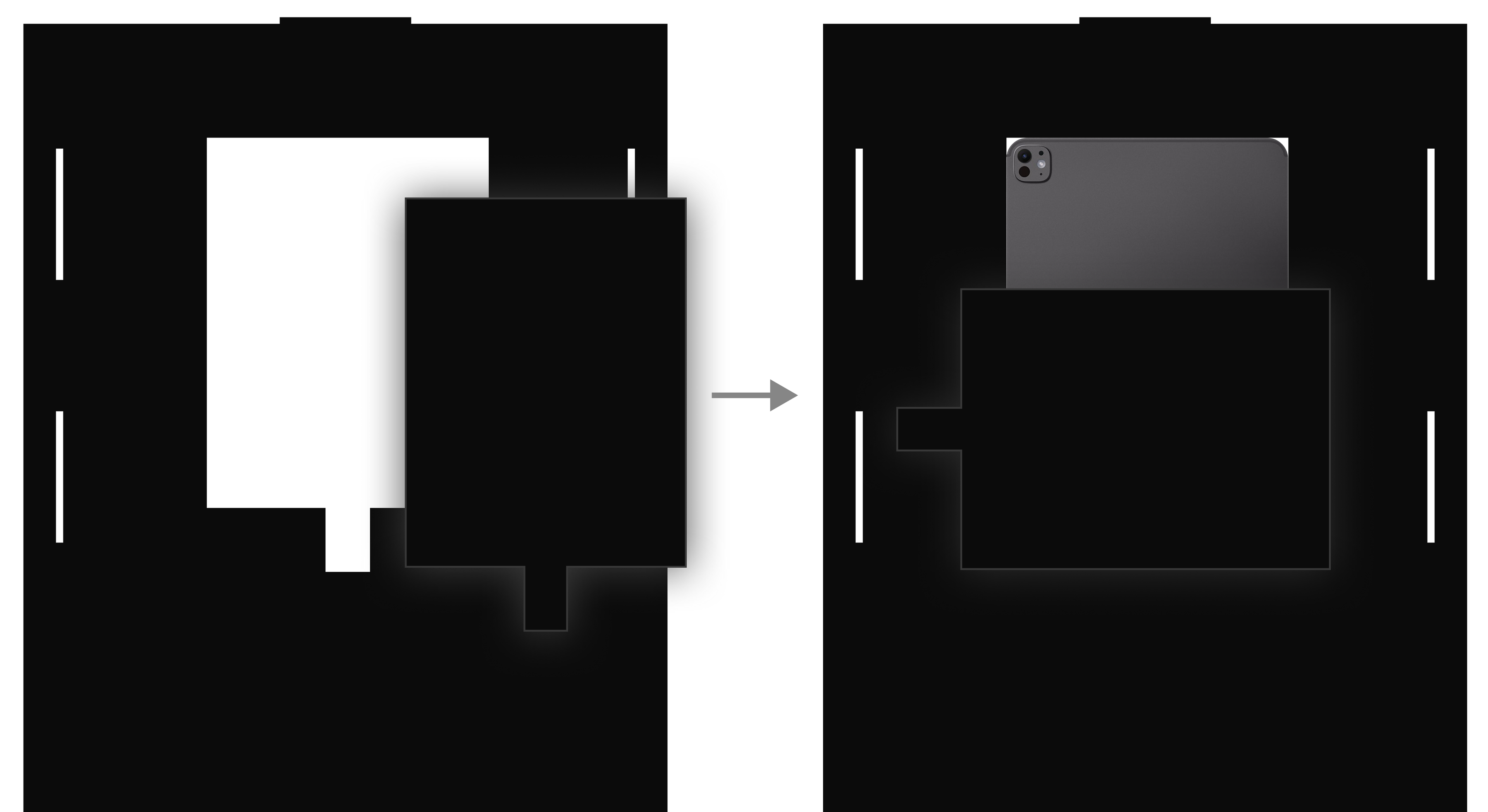 아이패드 포토부스 거치대에 아이패드 고정하는 방법 - 마스킹 테이프 사용